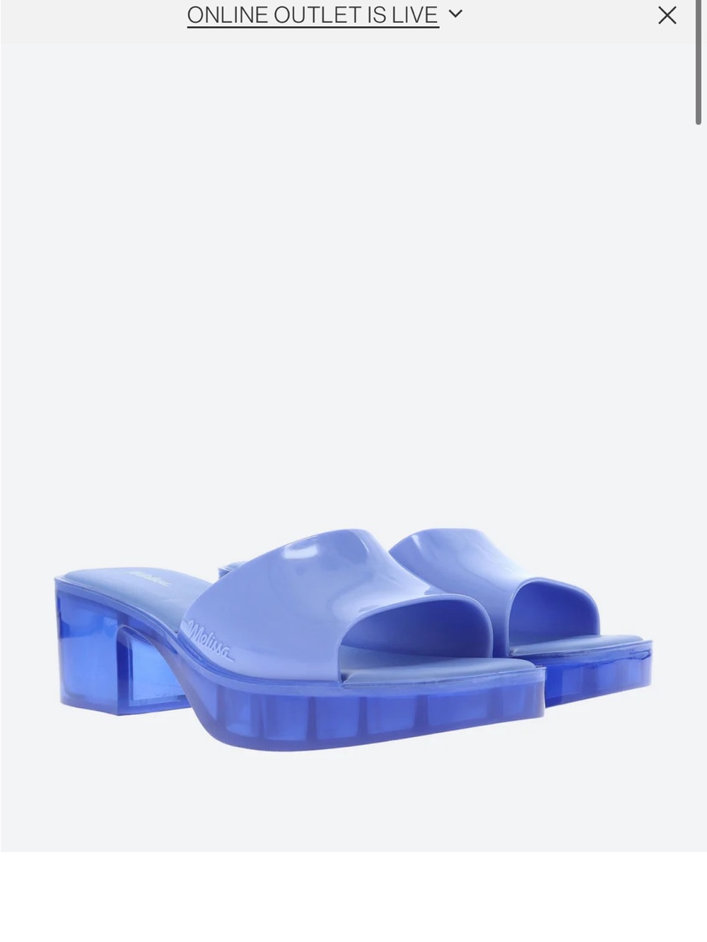 Mini Melissa Translucent Periwinkle Slide Sandals